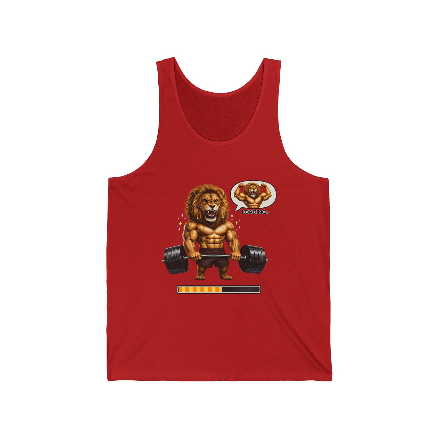 Lionweightlifting Tank Top — Funny 'Loading...' Gym Tank for Weightlifters & Fitness Lovers
