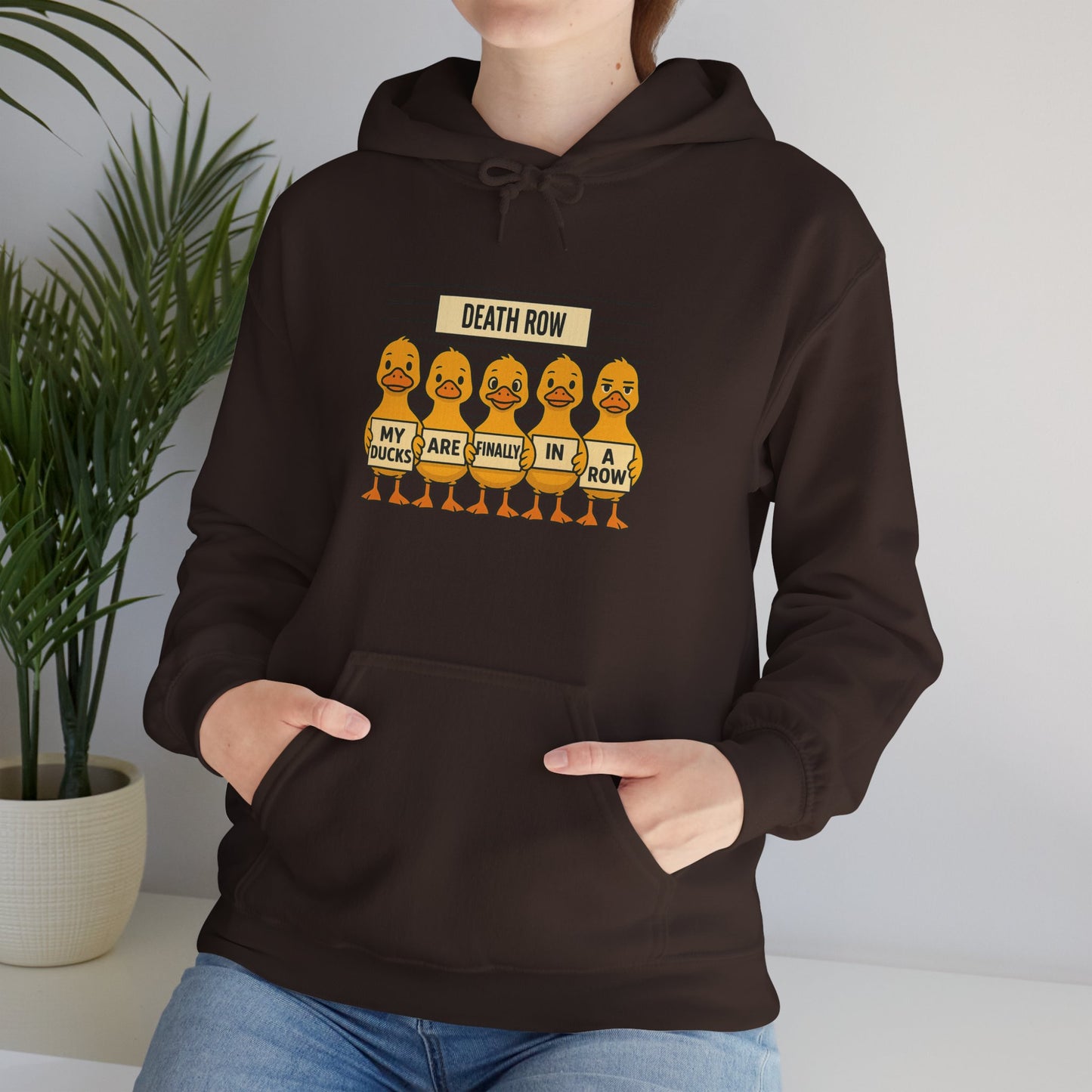 Funny Unisex Sweatshirt: Death Row Ducks, Cozy Hoodie, Perfect for Casual Wear