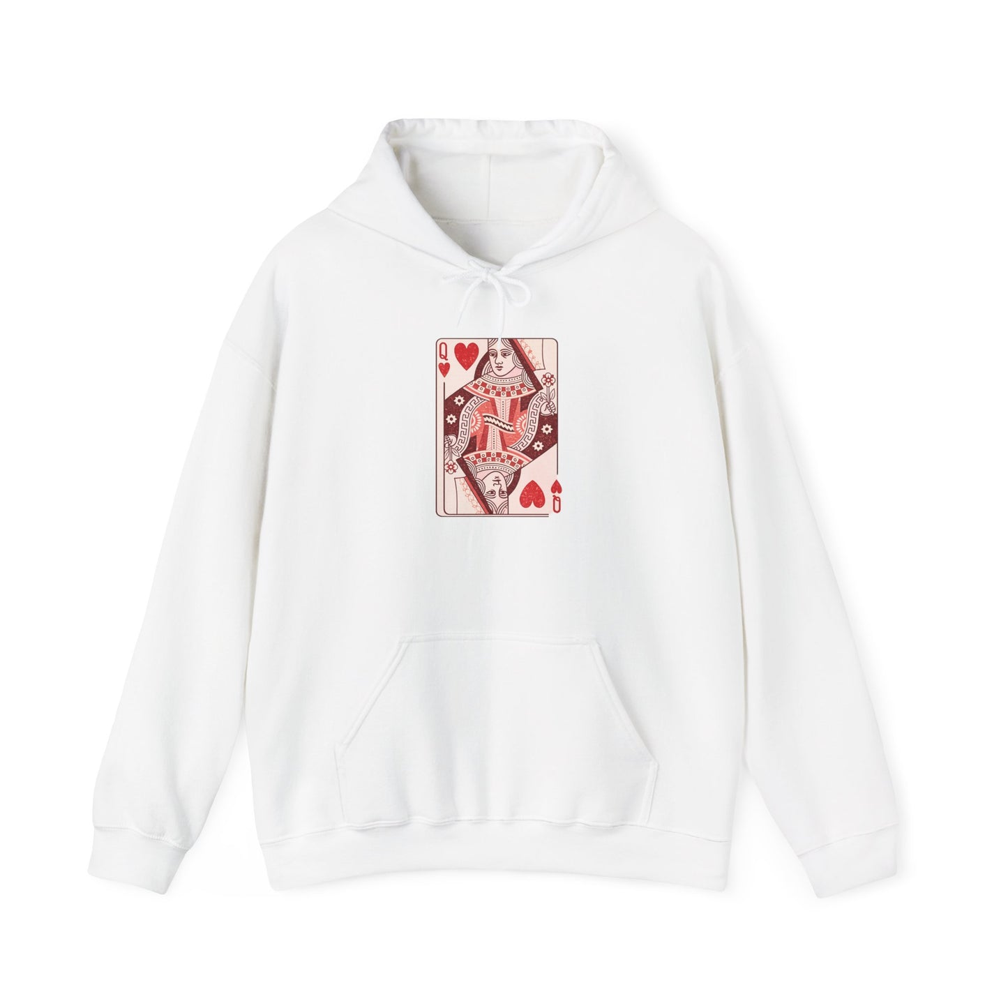 Queen of Hearts Hoodie – Vintage Playing Card Graphic Sweatshirt