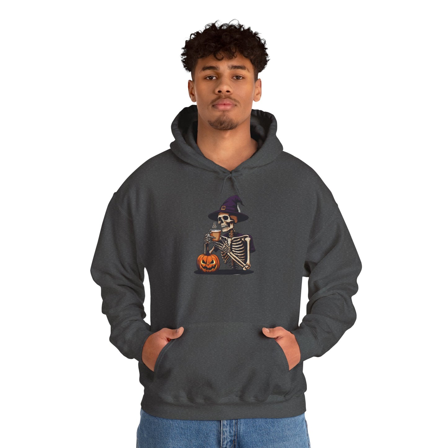 Halloween Skeleton Hoodie, Unisex Fall Sweatshirt, Spooky Season Apparel, Cozy Costume Alternative, Halloween Gift for Him/Her