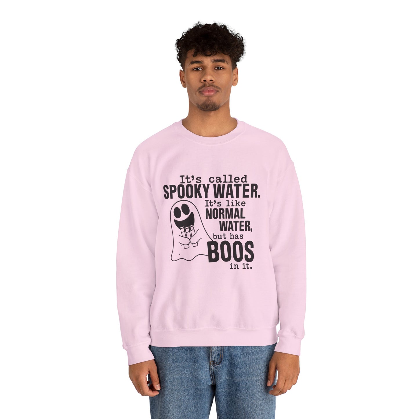 Spooky Water Crewneck Sweatshirt - Fun Halloween Apparel, Unisex Sweatshirt, Cozy Ghost Shirt, Gift for Halloween Lovers, Cute Fall Fashion