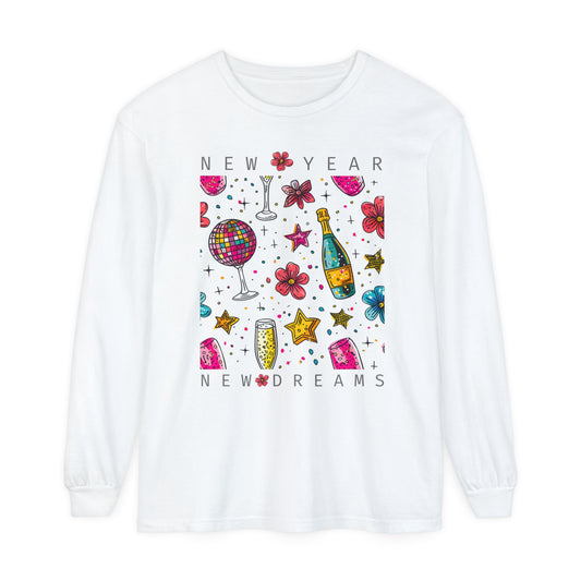 New Year Unisex Garment-dyed Long Sleeve T-Shirt