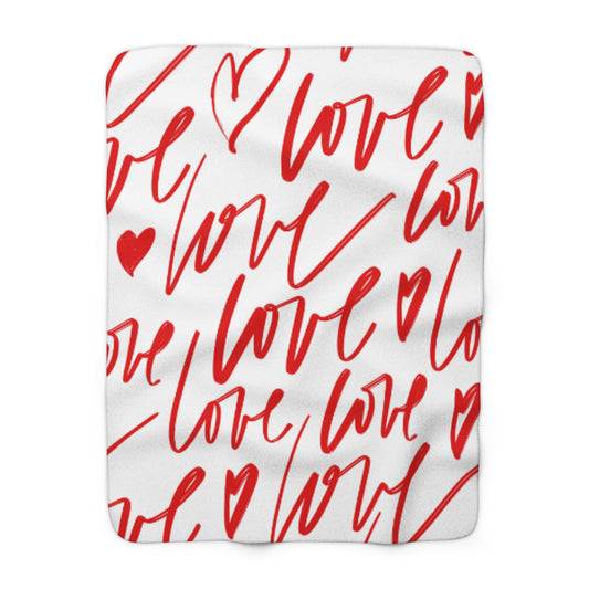 Valentines Sherpa Fleece Blanket