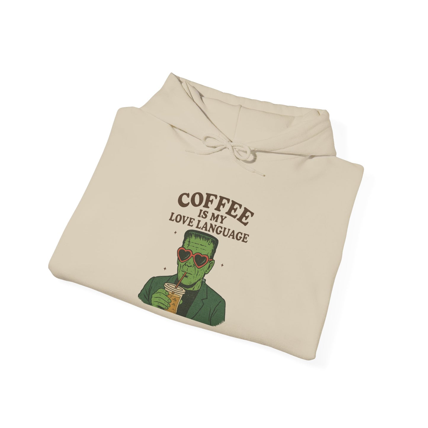 Coffee Is My Love Language Hoodie, Cozy Sweatshirt for Coffee Lovers, Gift for Him or Her, Warm Casual Wear, Perfect for Fall