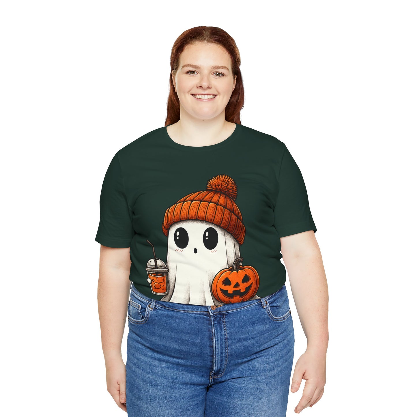 Halloween Ghost Unisex Tee, Spooky Shirt, Fall Fashion, Cute Ghost Shirt, Halloween Costume, Trick or Treat T-Shirt