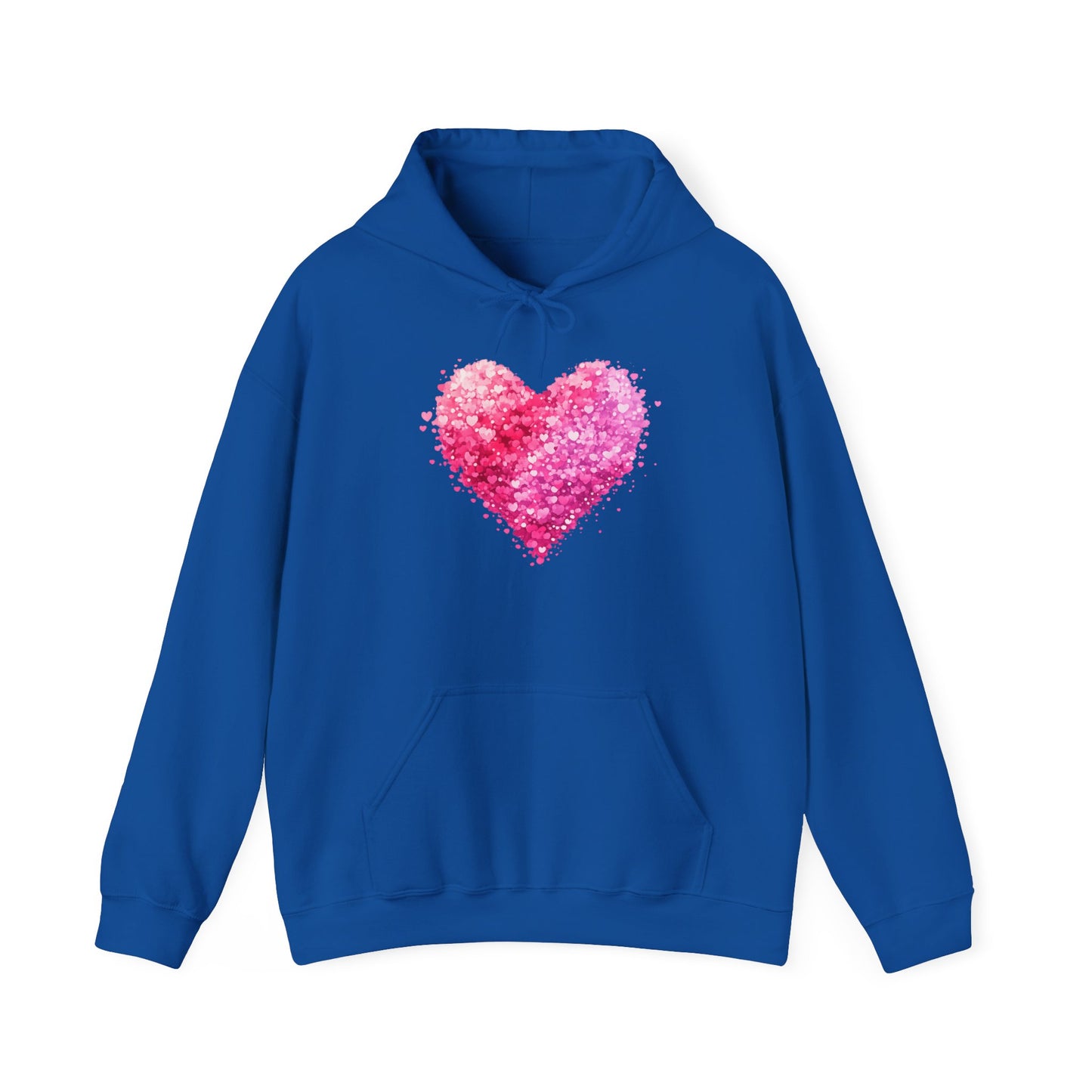 Cupid Skeleton Hoodie — Gothic Valentine Skeleton with Pink Hearts Pullover
