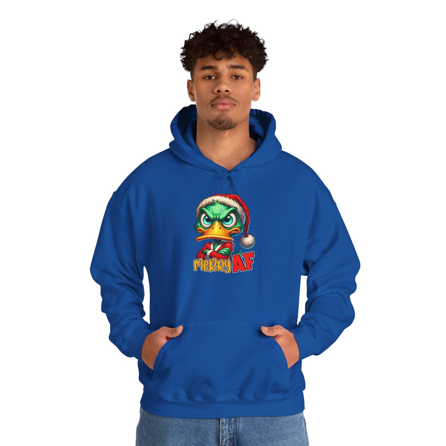 Festive Grinch Hoodie | Merry AF Gift for Christmas, Unisex Sweatshirt, Holiday Apparel, Cozy Sweatshirt, Grinch Lovers
