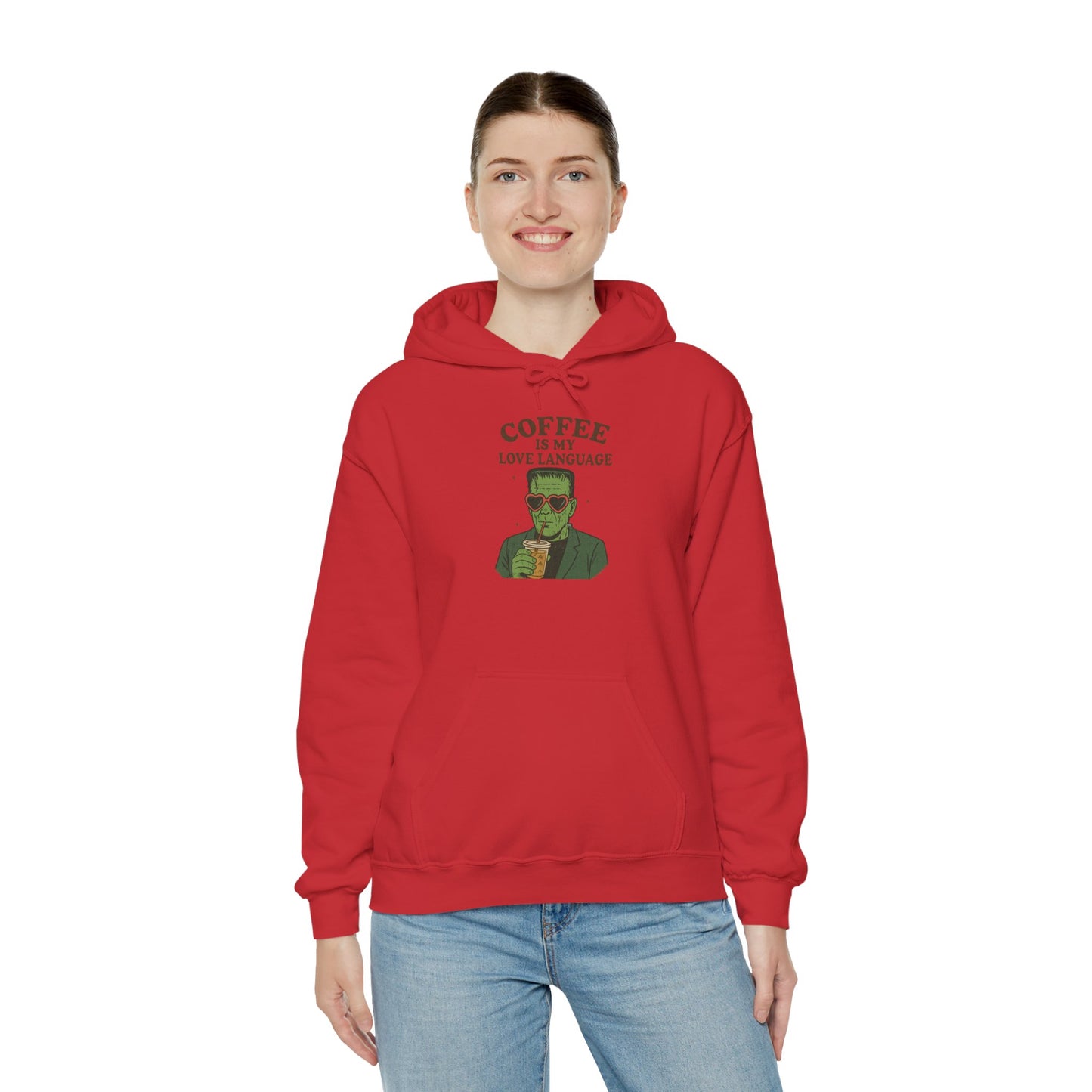 Coffee Is My Love Language Hoodie, Cozy Sweatshirt for Coffee Lovers, Gift for Him or Her, Warm Casual Wear, Perfect for Fall