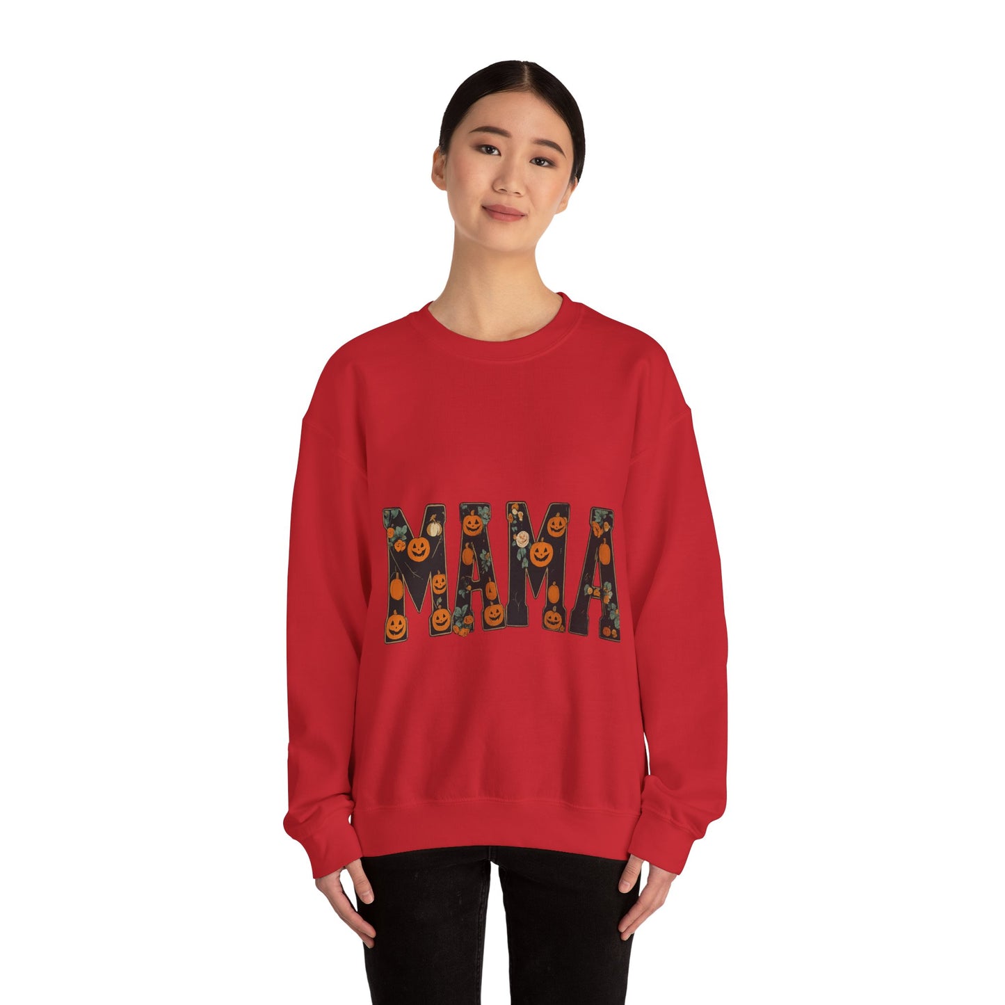 Mama Pumpkin Crewneck Sweatshirt, Fall Fashion, Halloween Gift, Cozy Sweatshirt, Casual Wear, Gift for Moms