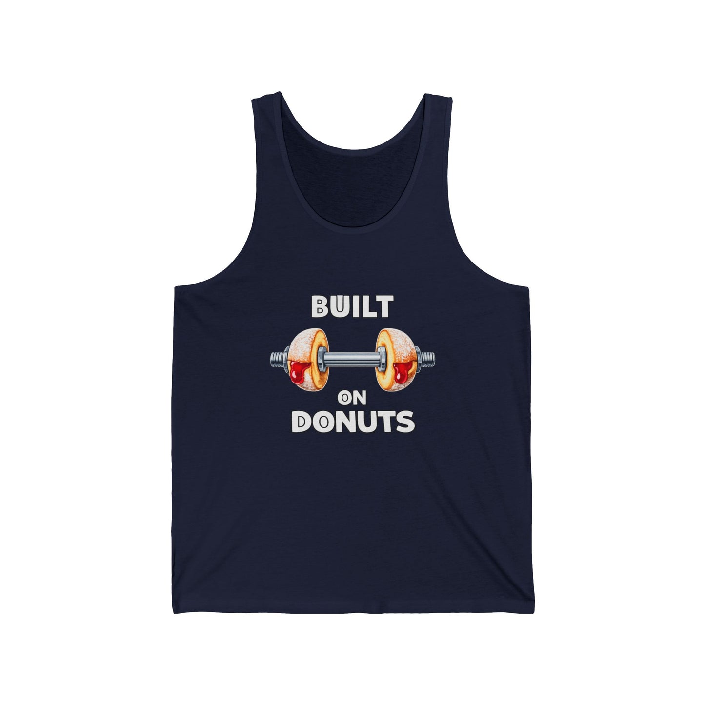 Built on Donuts Tank Top — Funny Fitness & Foodie Workout Tank