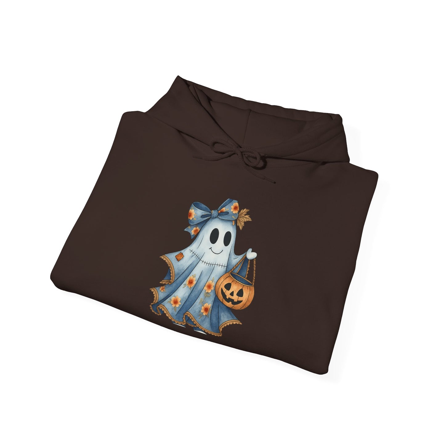 Ghostly Fun Hooded Hoodie, - Halloween Spirit, Cozy Comfort, Unisex Style, Casual Wear, Spooky Gift