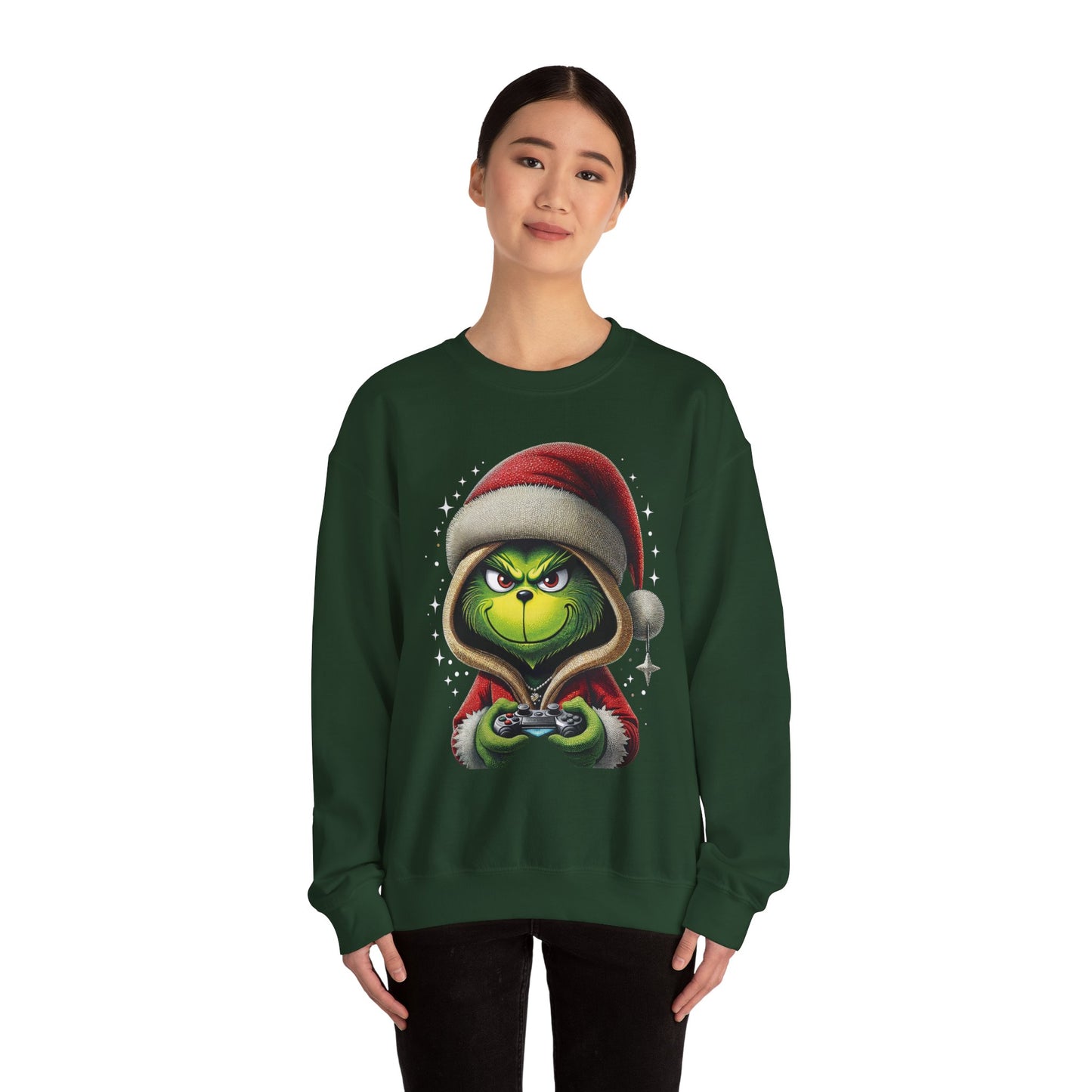 Grumpy Gamer Grinch Sweatshirt — Funny Christmas Holiday Gaming Crewneck