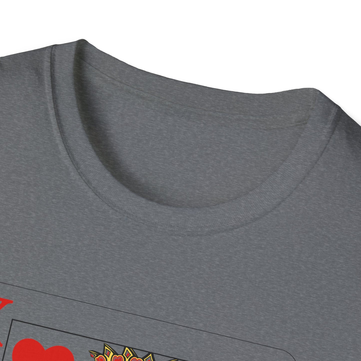 Valentines King of Hearts Unisex T-Shirt - Playful Card Design for Game Night