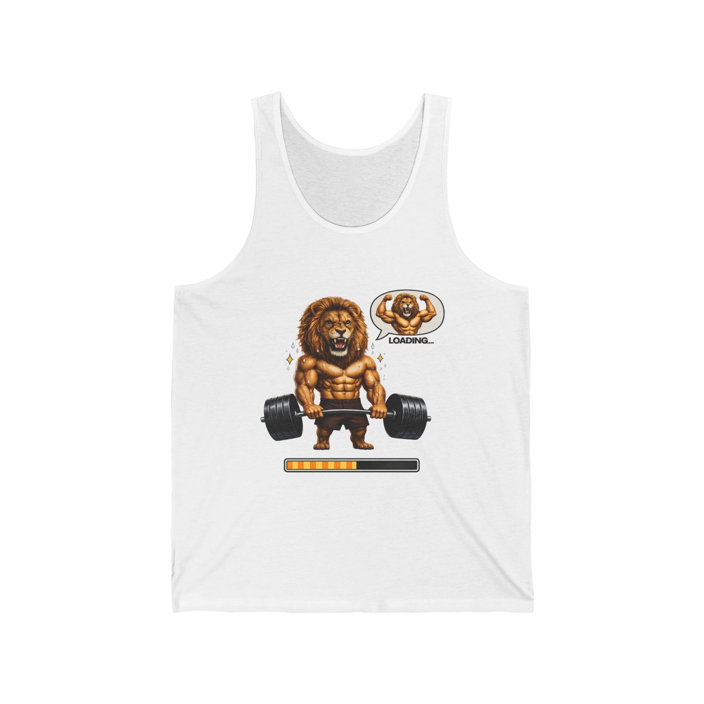 Lionweightlifting Tank Top — Funny 'Loading...' Gym Tank for Weightlifters & Fitness Lovers