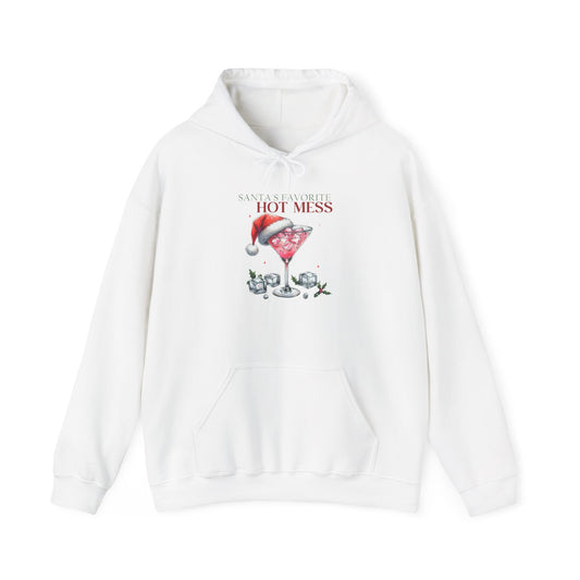 Funny Holiday Sweatshirt, Unisex Hoodie for Christmas, Hot Mess Design, Cute Gift for Friends, Cozy Winter Apparel, Festive Fashion
