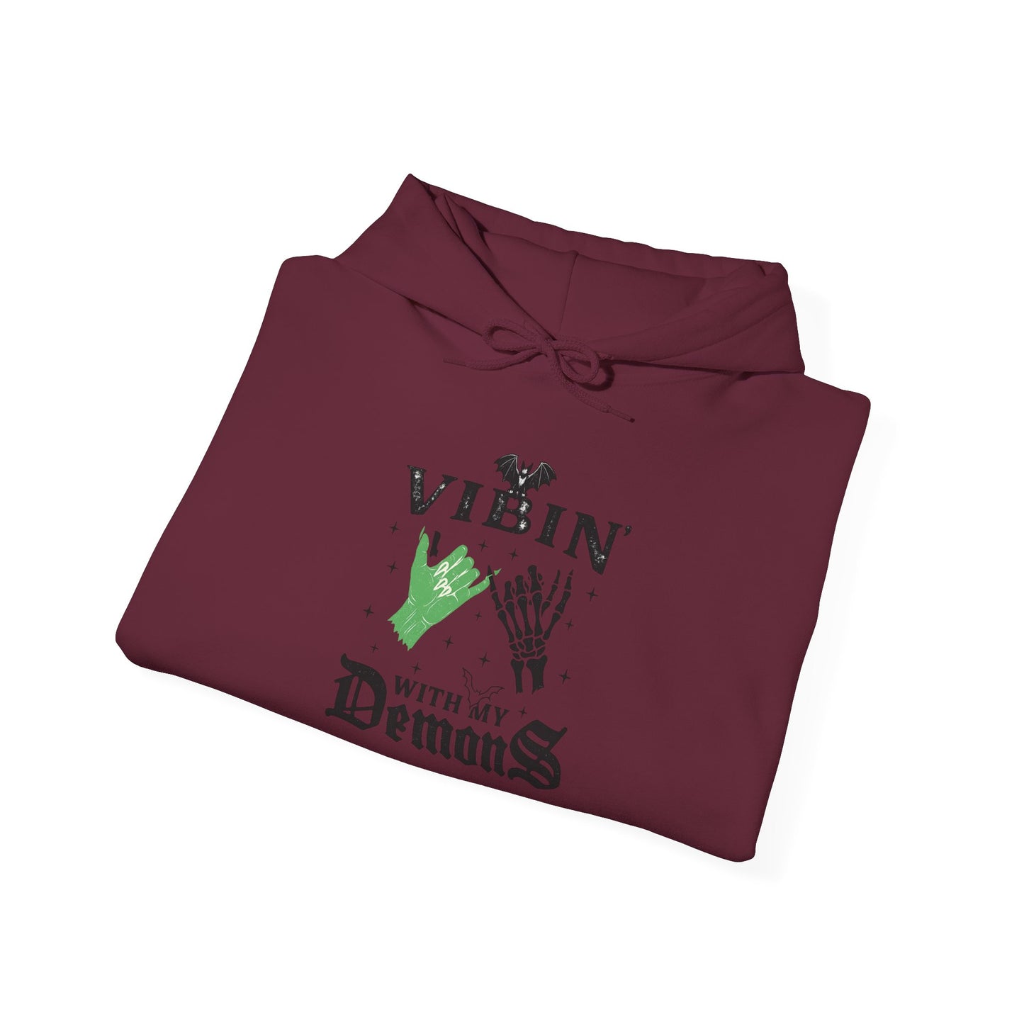 Vibin' With My Demons Unisex Hooded Hoodie, Cozy Gothic Hoodie, Casual Hoodie, Perfect for Halloween, Gift for Spooky Lovers, [...]