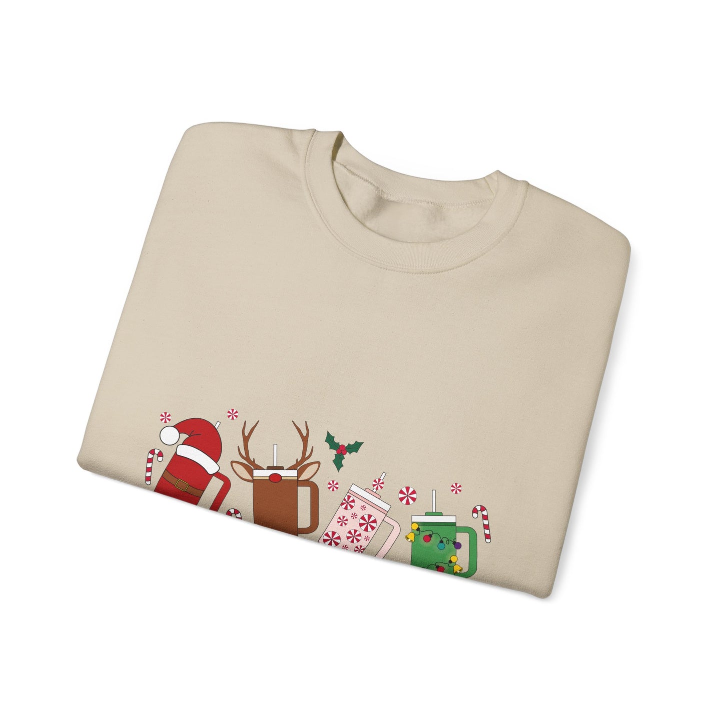 Christmas Golf Club Crewneck Sweatshirt — Festive Golfing Club Cartoon Design