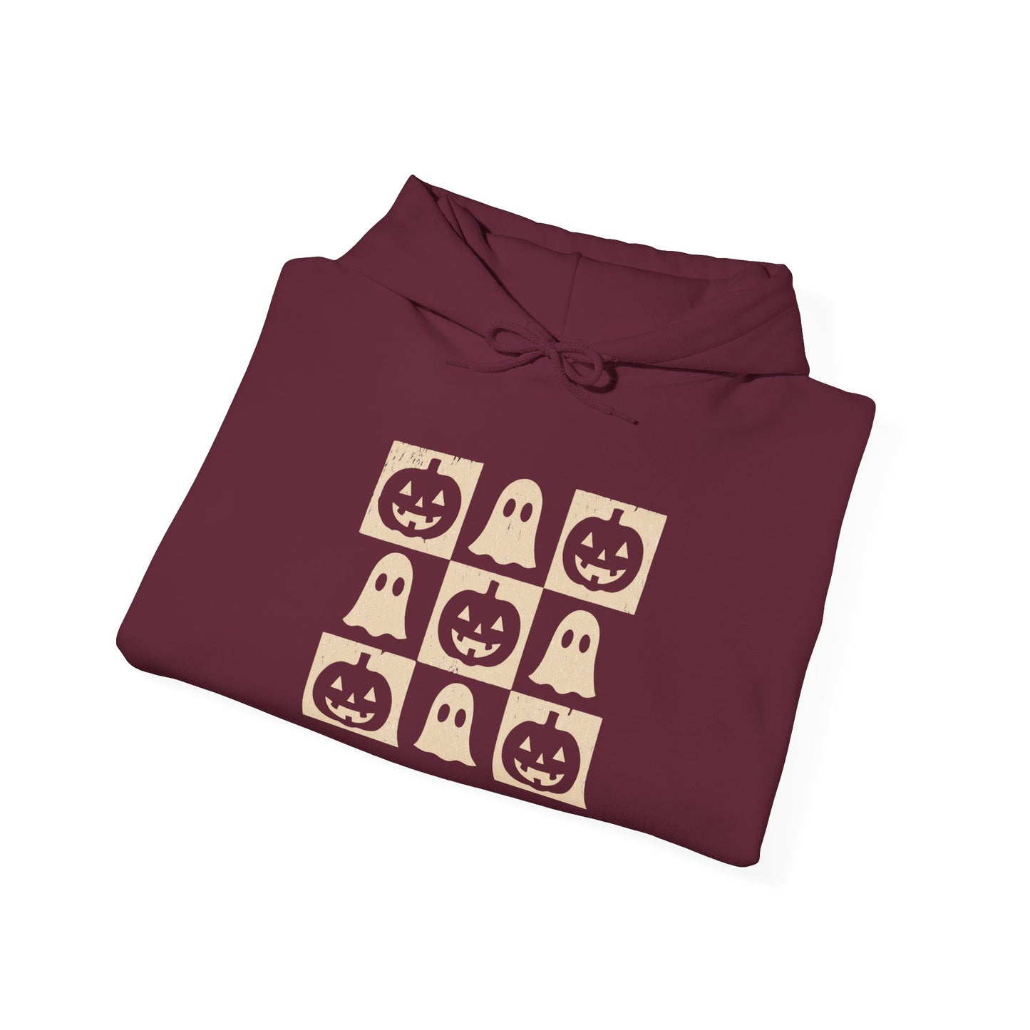 Cozy Ghost-Themed Unisex Hoodie, Perfect for Halloween, Casual Wear, Gifts for Friends, Cozy Nights, Unique Fashion