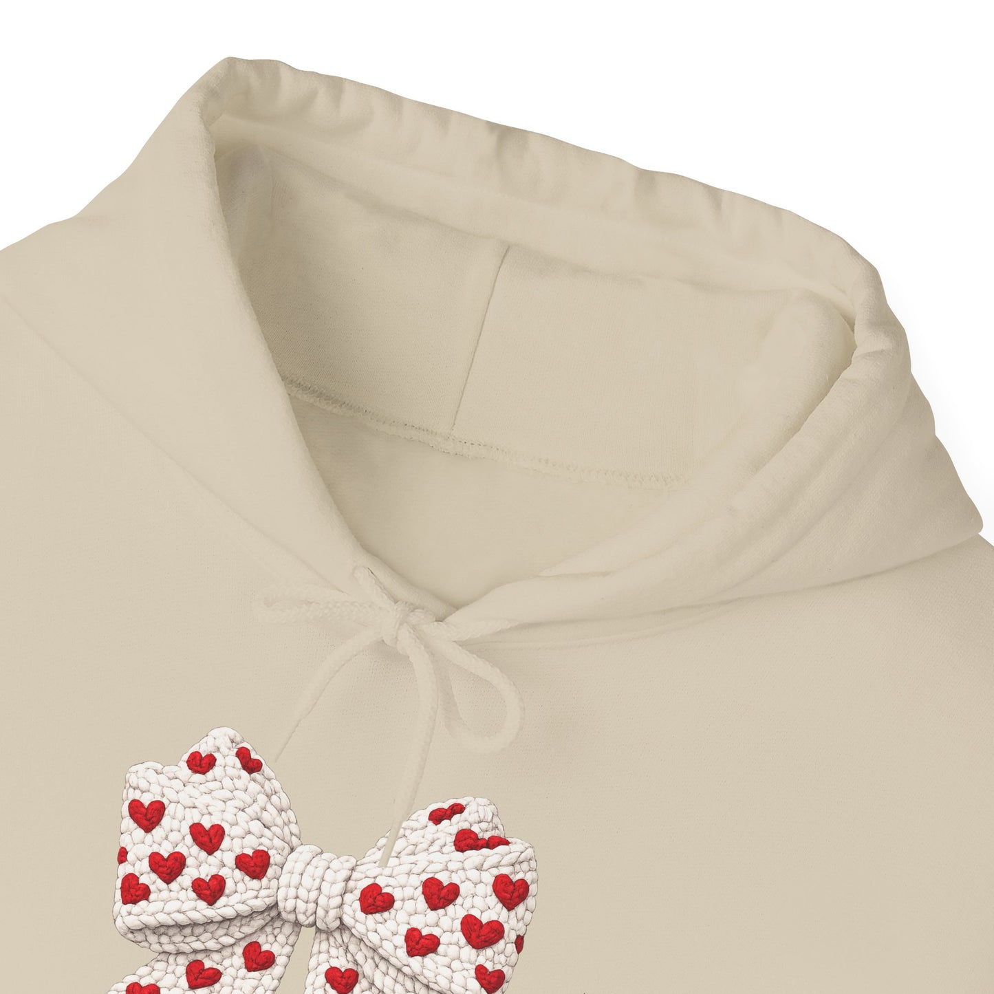 Valentine Heart Bow Hoodie — Cute Red Heart Ribbon Pullover