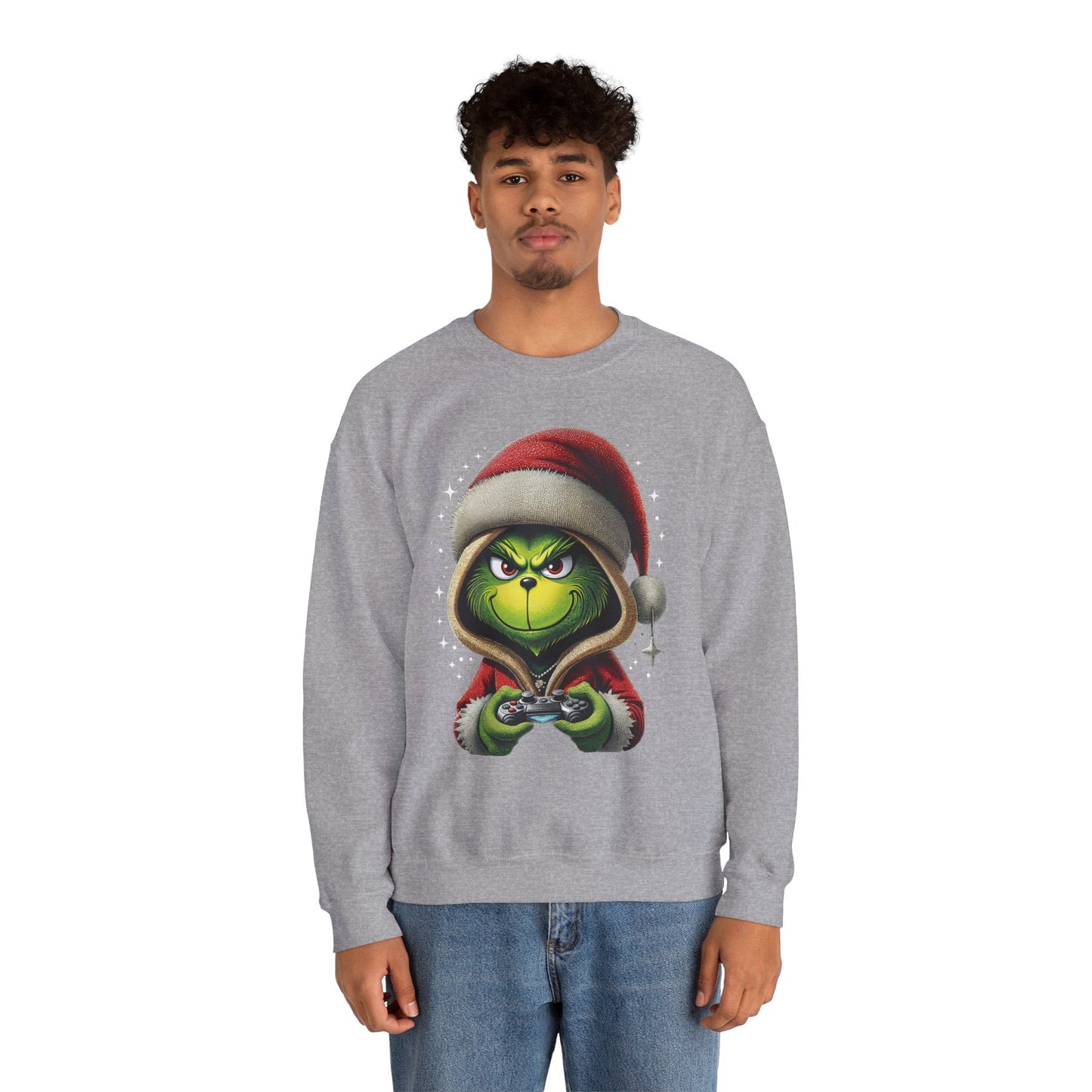 Grumpy Gamer Grinch Sweatshirt — Funny Christmas Holiday Gaming Crewneck