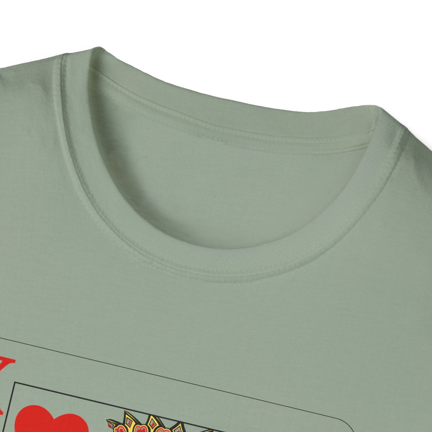 Valentines King of Hearts Unisex T-Shirt - Playful Card Design for Game Night