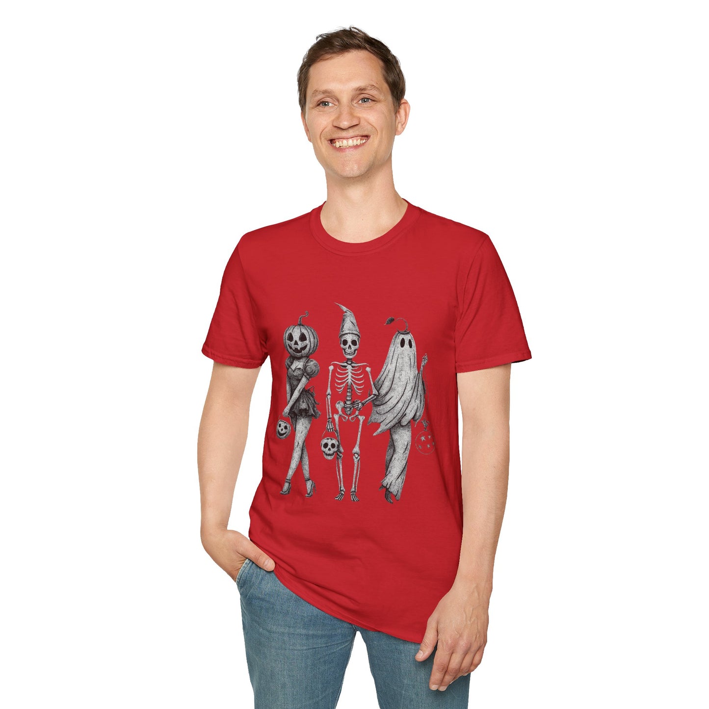 Halloween Graphic Tee, Unisex Softstyle T-Shirt, Spooky Season Shirt, Fall Fashion, Halloween Costume Top