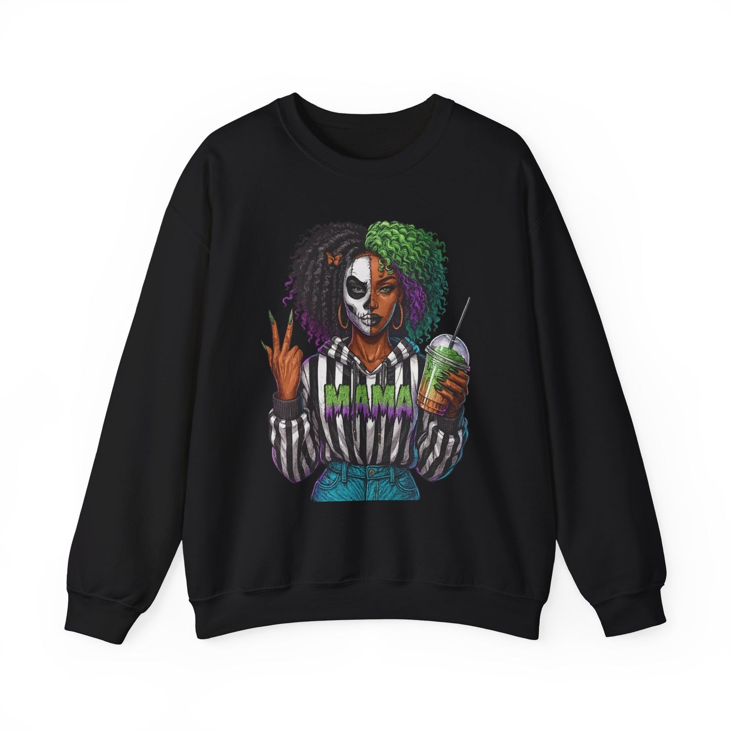Vibrant Graphic Sweatshirt - Perfect for Creative Souls | Comfy Crewneck | Gift for Moms, Halloween, Trendy Outfits, Streetwear, Art Lovers