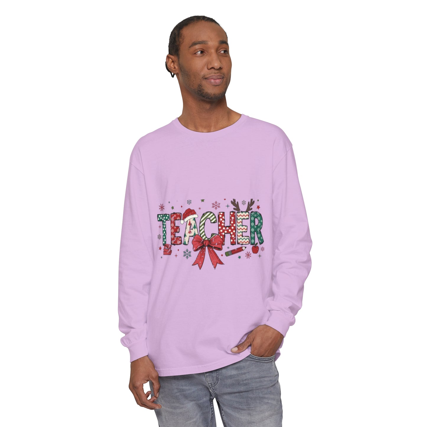 Christmas Unisex Garment-dyed Long Sleeve T-Shirt