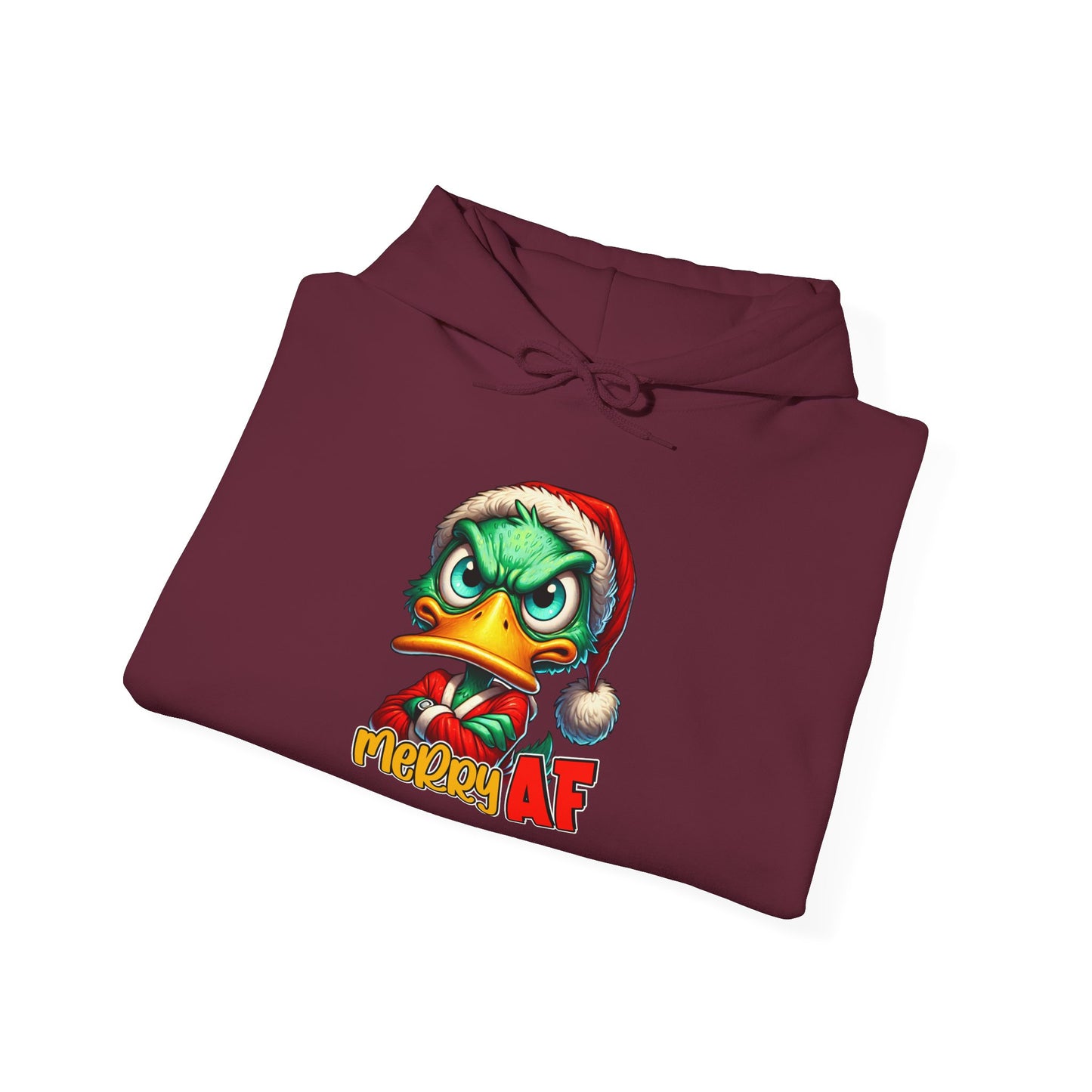 Festive Grinch Hoodie | Merry AF Gift for Christmas, Unisex Sweatshirt, Holiday Apparel, Cozy Sweatshirt, Grinch Lovers