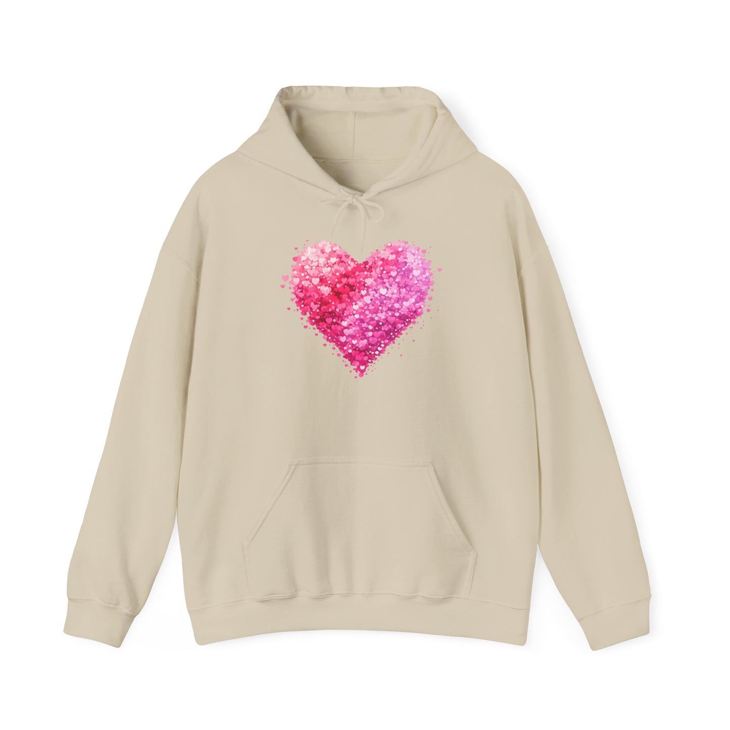 Cupid Skeleton Hoodie — Gothic Valentine Skeleton with Pink Hearts Pullover