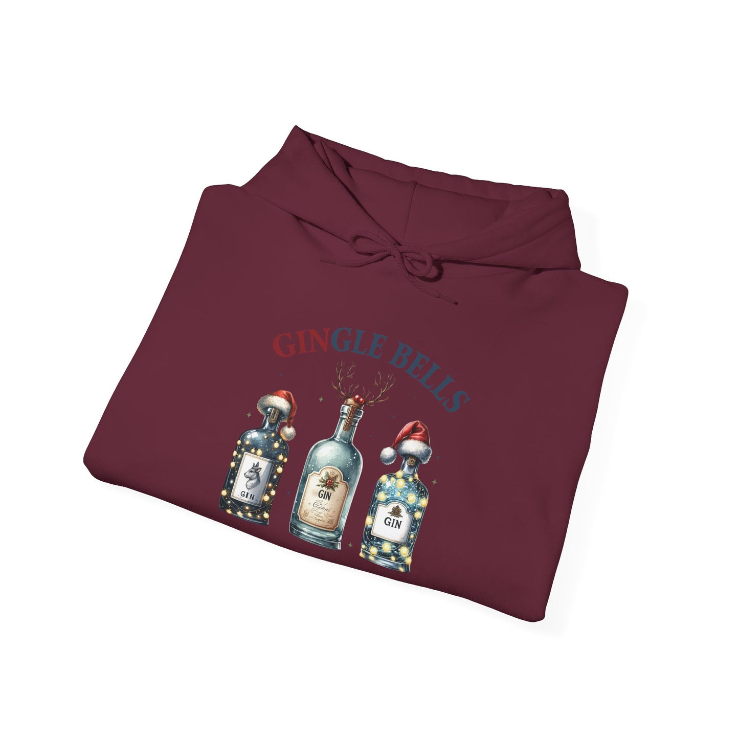 Gingle Bells Hoodie | Unisex Heavy Blend Sweatshirt for Christmas, Holiday Gifting, Cozy Fall Wear, Festive Apparel, Unique Gift