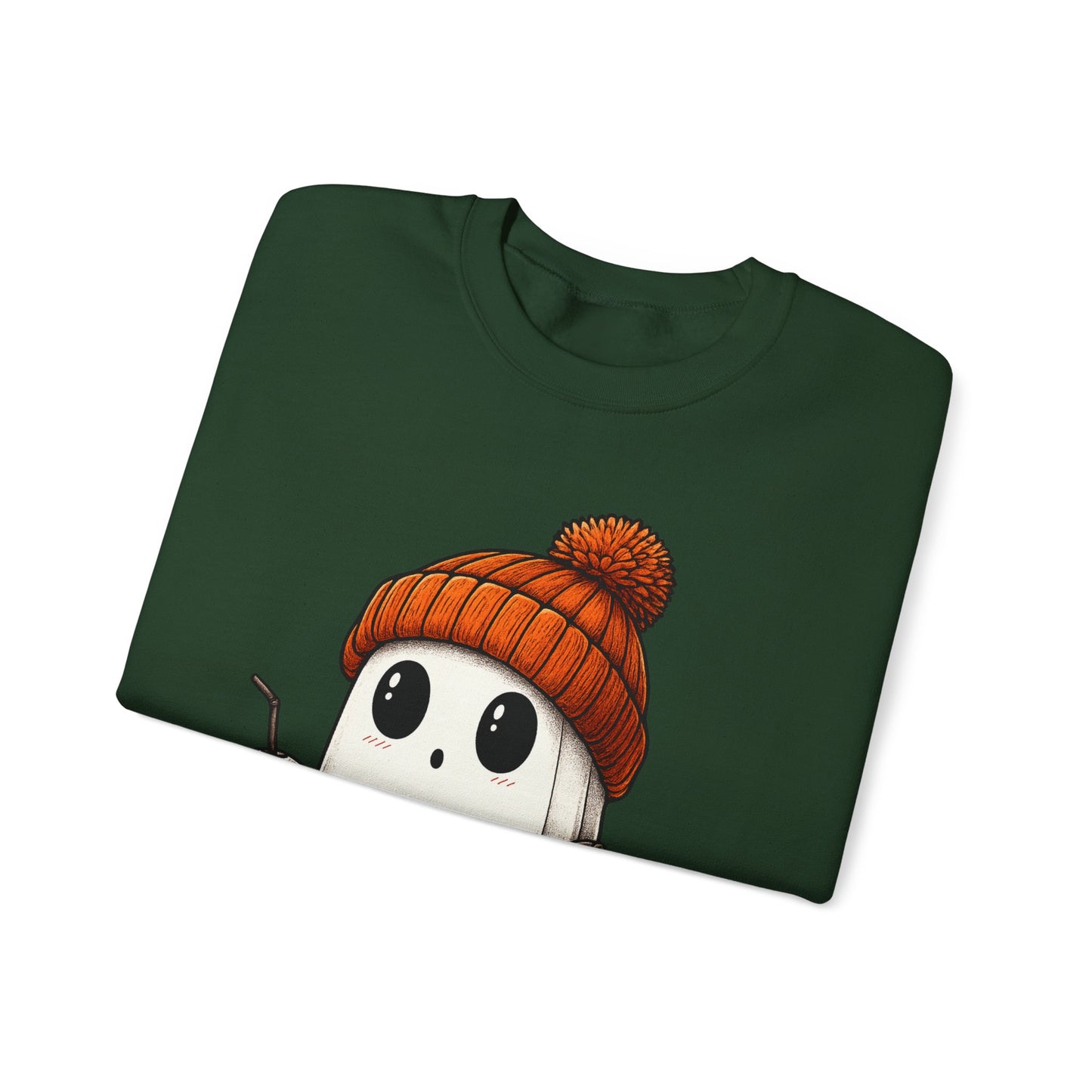 Cute Ghost Halloween Sweatshirt, Unisex Crewneck, Spooky Season Apparel, Fall Fashion, Cozy Pumpkin Sweater