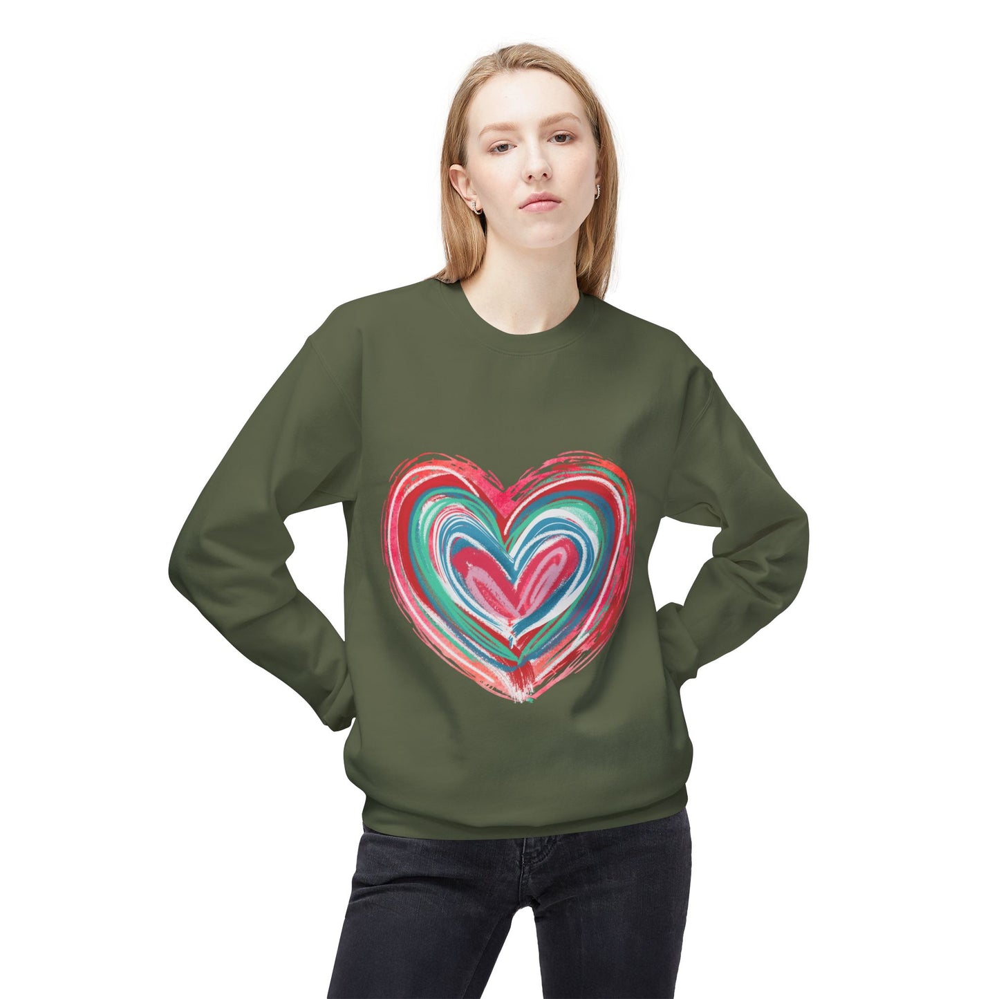 Valentines Unisex Midweight Softstyle Fleece Crewneck Sweatshirt