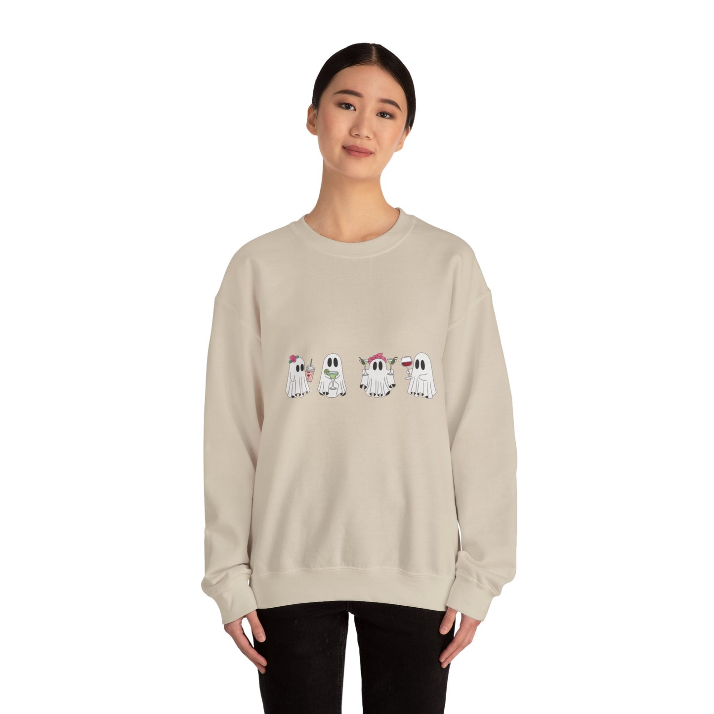 Ghostly Fun Unisex Sweatshirt - Cozy Halloween Apparel, Fall Fashion, Spooky Season Style, Gift for Ghost Lovers, Casual Comfort