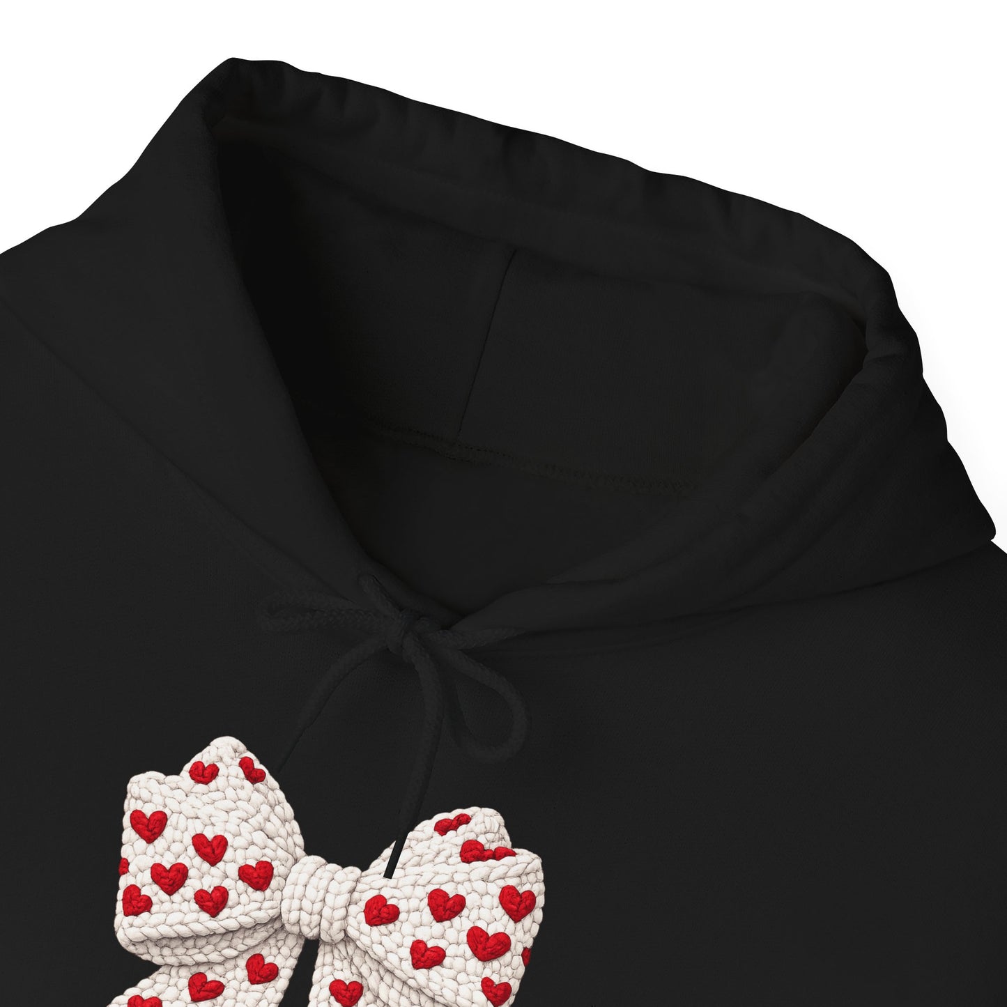 Valentine Heart Bow Hoodie — Cute Red Heart Ribbon Pullover
