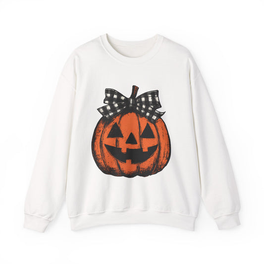 Autumn Pumpkin Crewneck Sweatshirt, Fall Fashion, Halloween Sweatshirt, Cozy Sweater, Pumpkin Patch Outfit, Unisex Clothing
