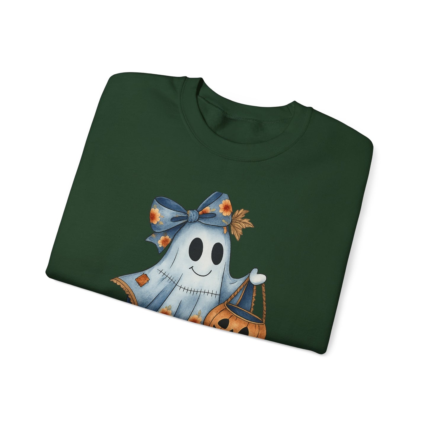 Cute Ghost Halloween Sweatshirt, Unisex Crewneck, Cozy Fall Apparel, Spooky Season Gift, Trick or Treat, Halloween Celebration