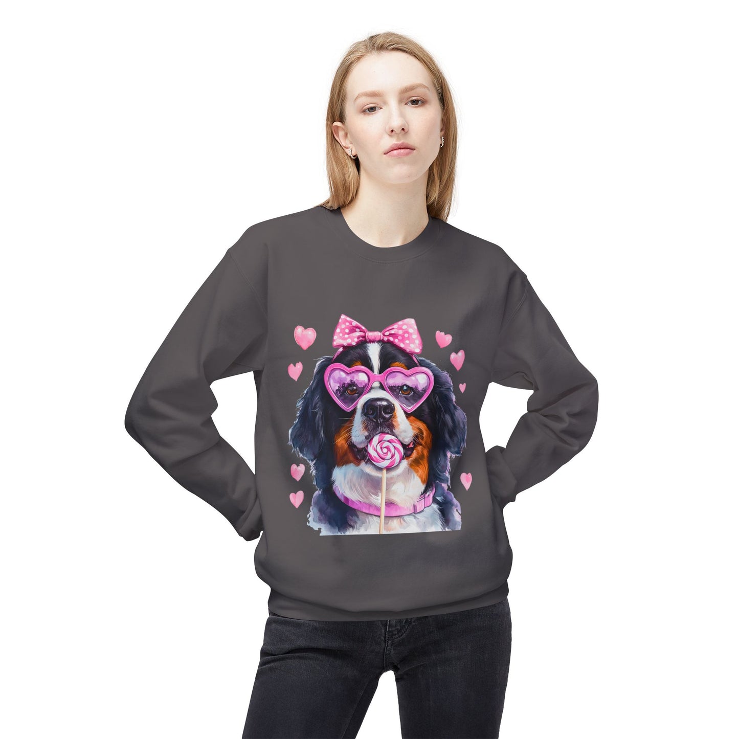 Valentines Unisex Midweight Softstyle Fleece Crewneck Sweatshirt