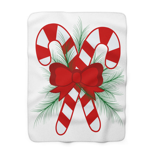 Christmas Candy Cane Blanket