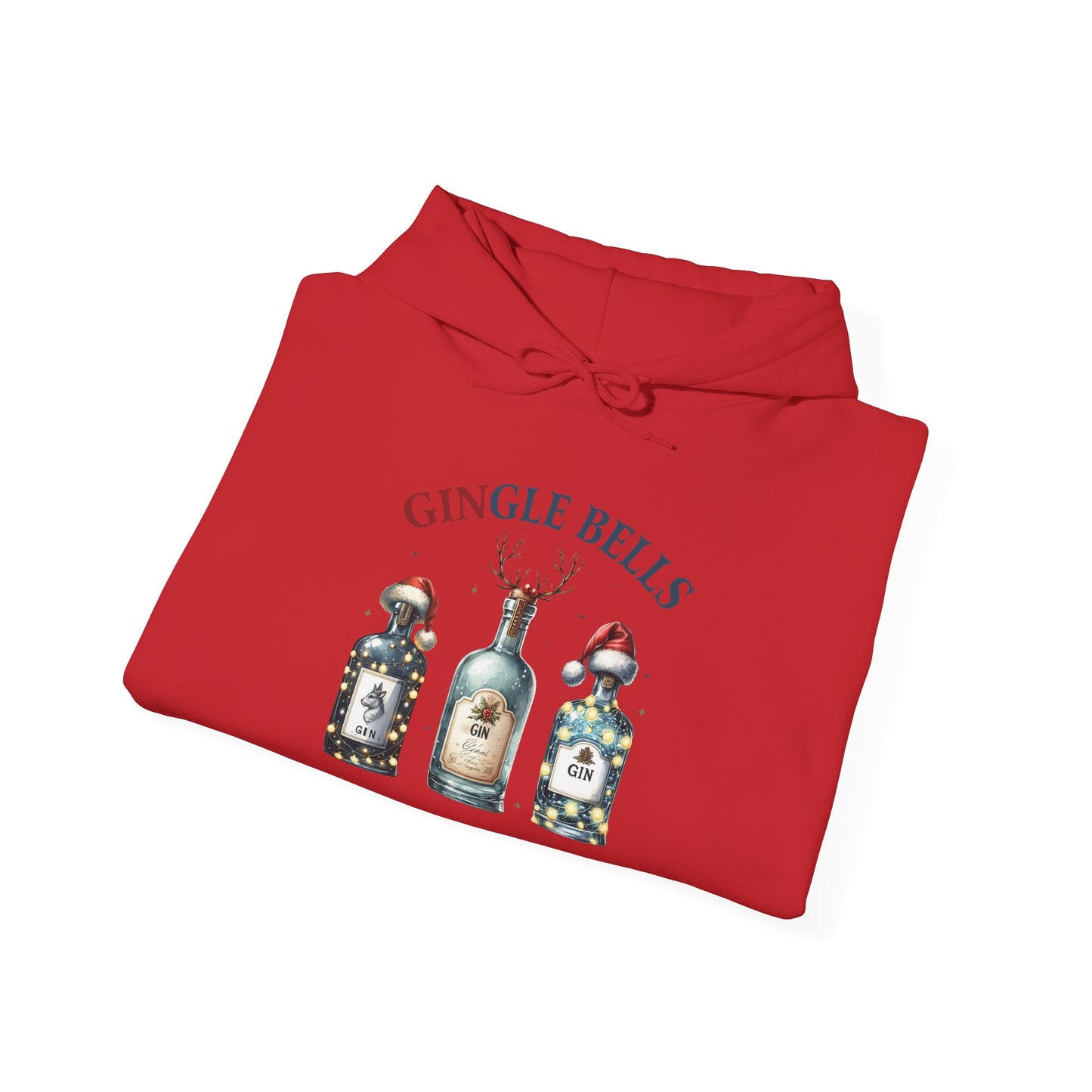 Gingle Bells Hoodie | Unisex Heavy Blend Sweatshirt for Christmas, Holiday Gifting, Cozy Fall Wear, Festive Apparel, Unique Gift