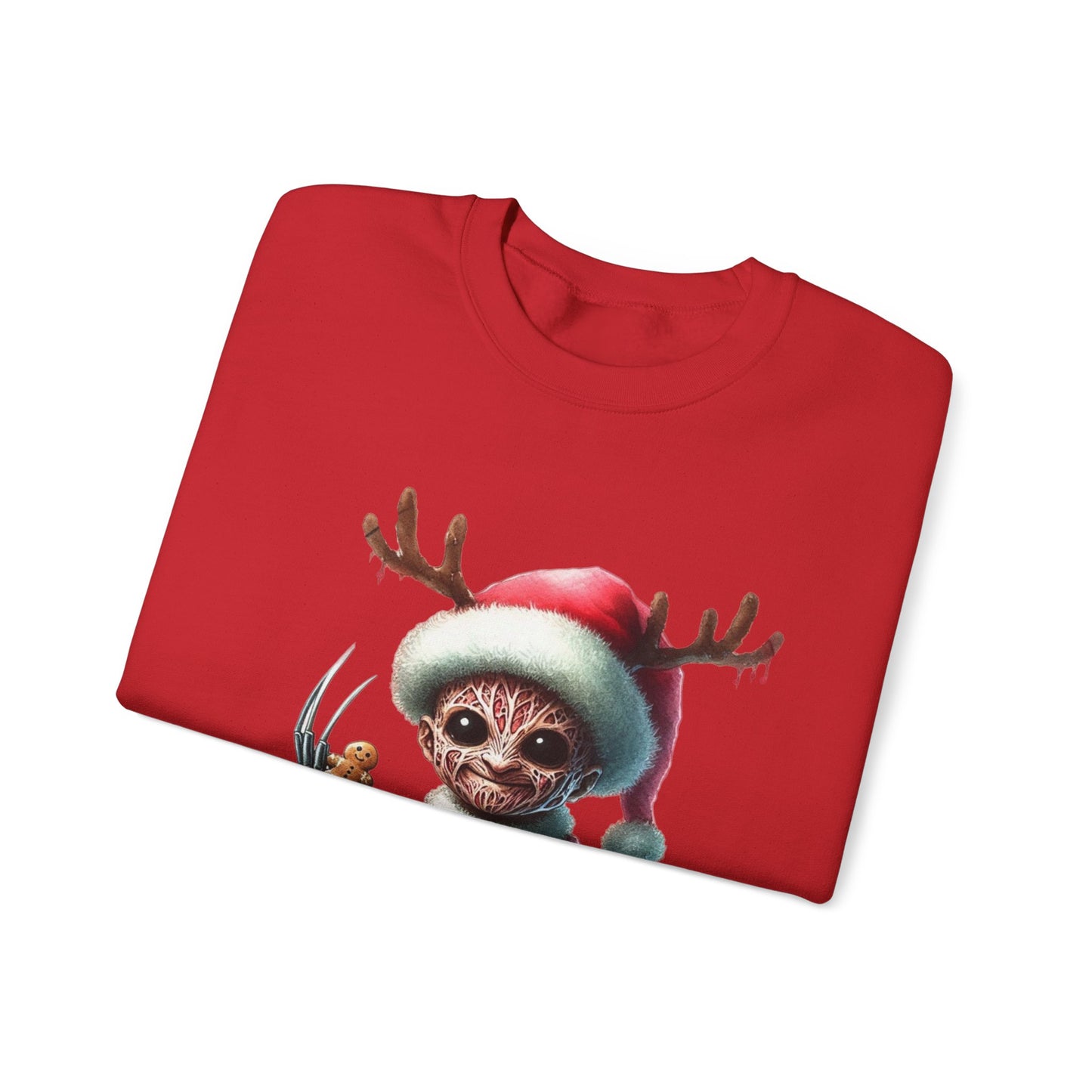 Christmas Cat Elf Sweatshirt — Cute Santa Kitten with Antlers Holiday Crewneck