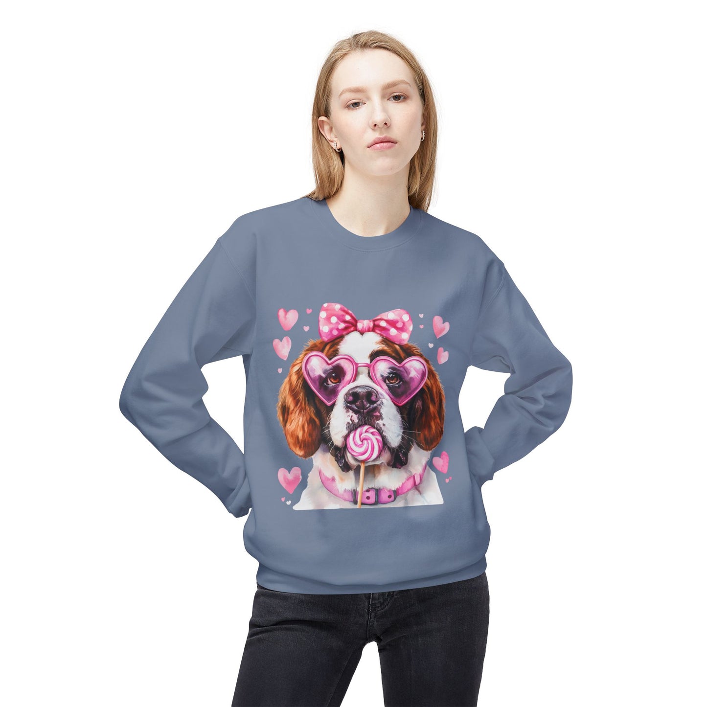 Valentines Unisex Midweight Softstyle Fleece Crewneck Sweatshirt