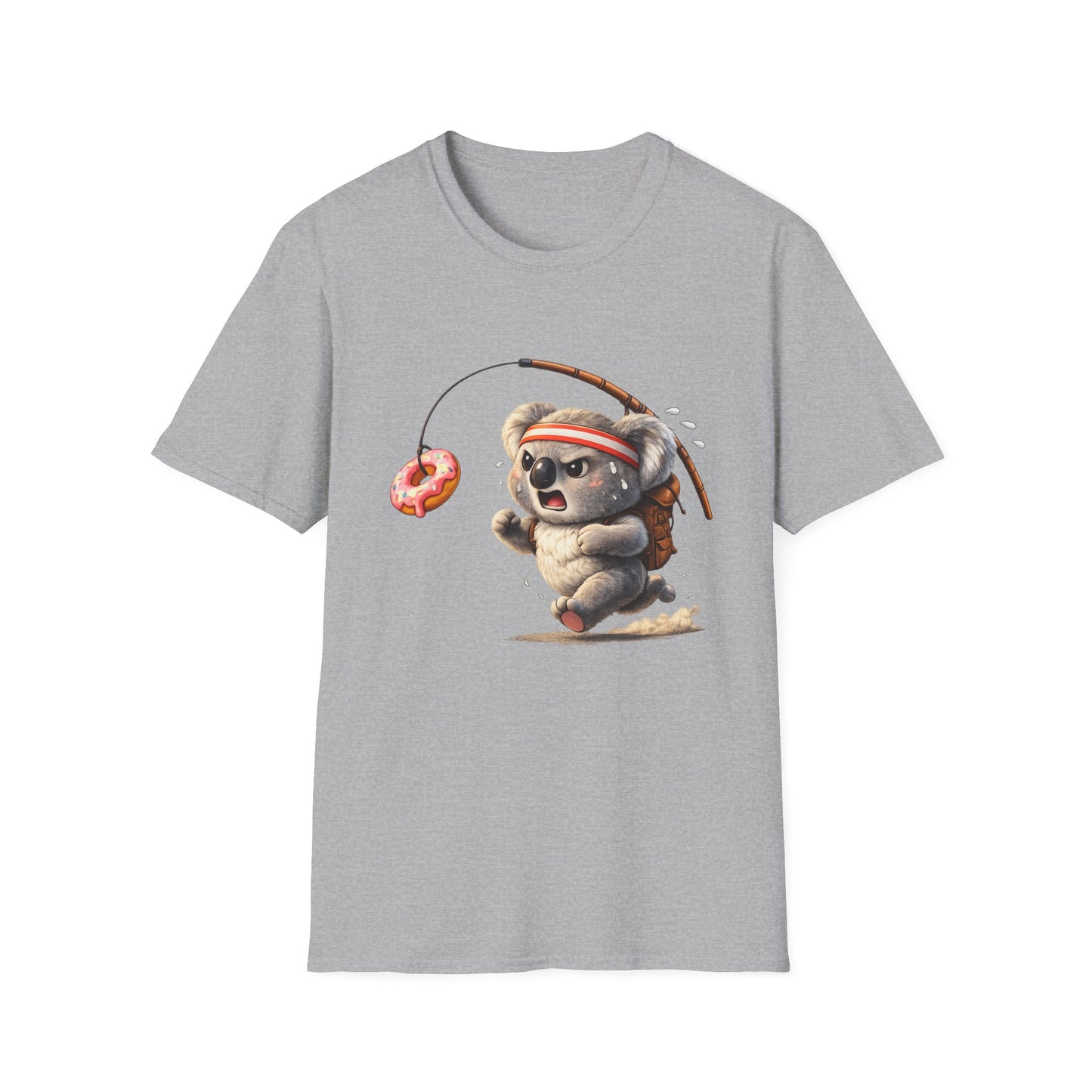 Koala Jogger T‑Shirt — Cute Koala Chasing Donut Headband Tee