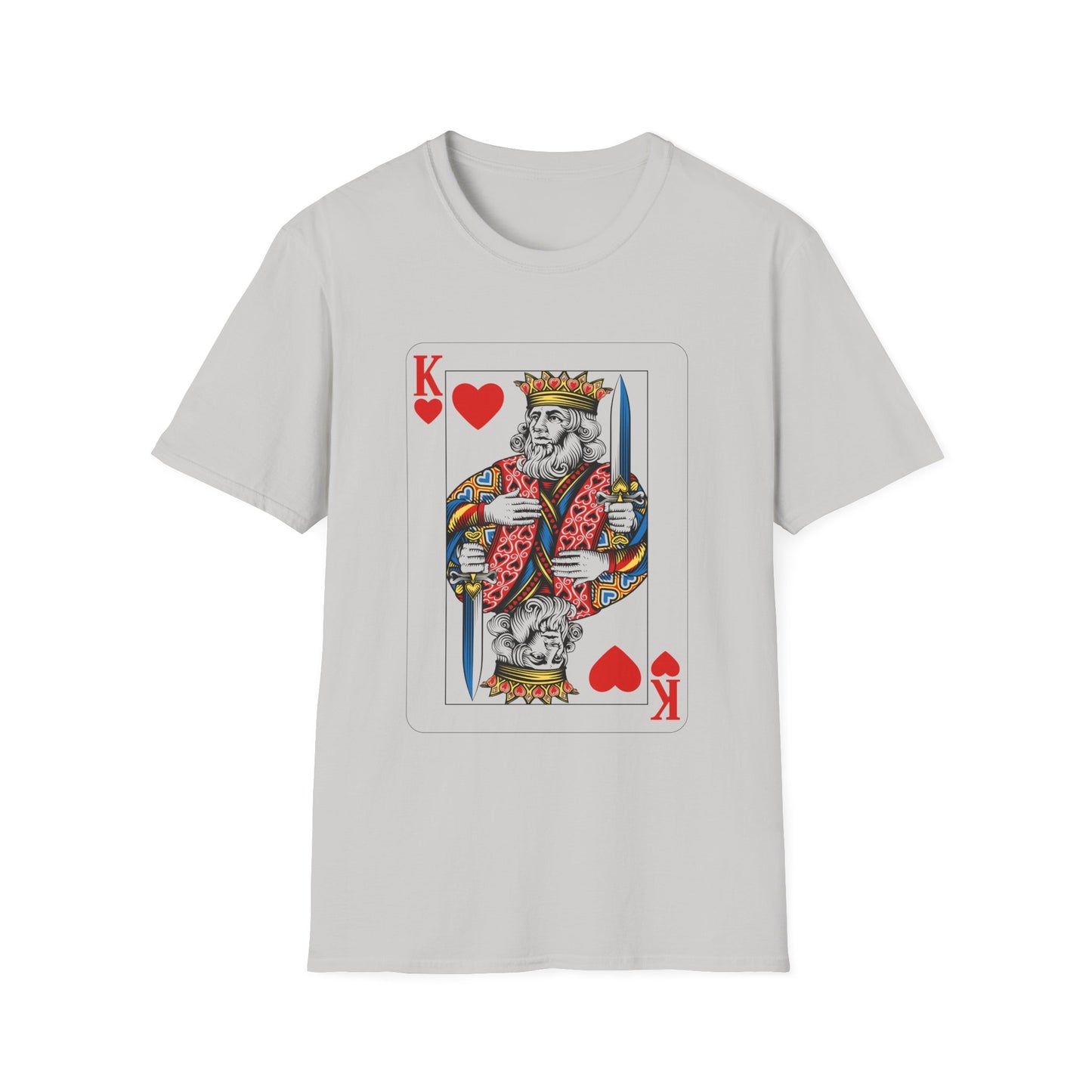 Valentines King of Hearts Unisex T-Shirt - Playful Card Design for Game Night
