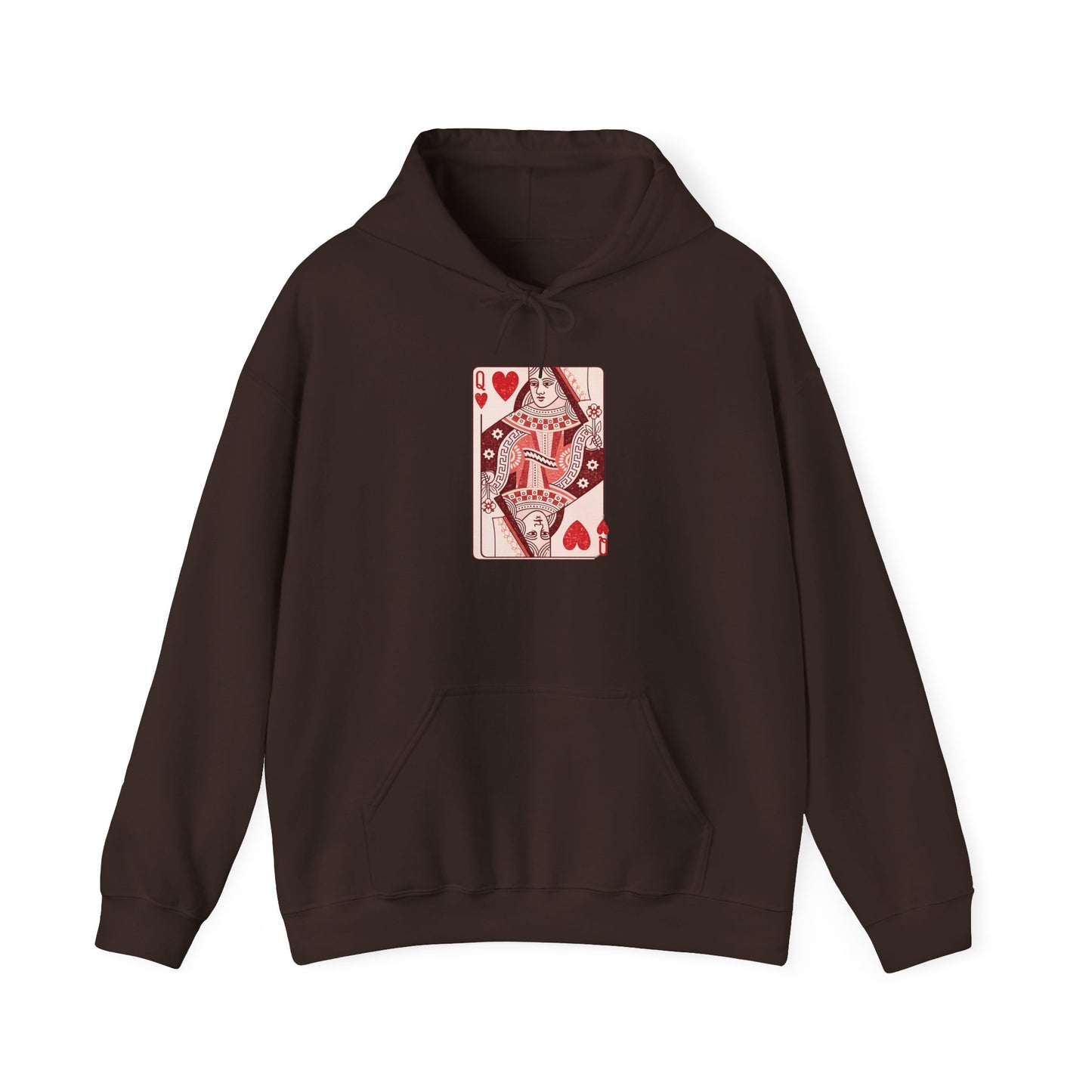 Queen of Hearts Hoodie – Vintage Playing Card Graphic Sweatshirt