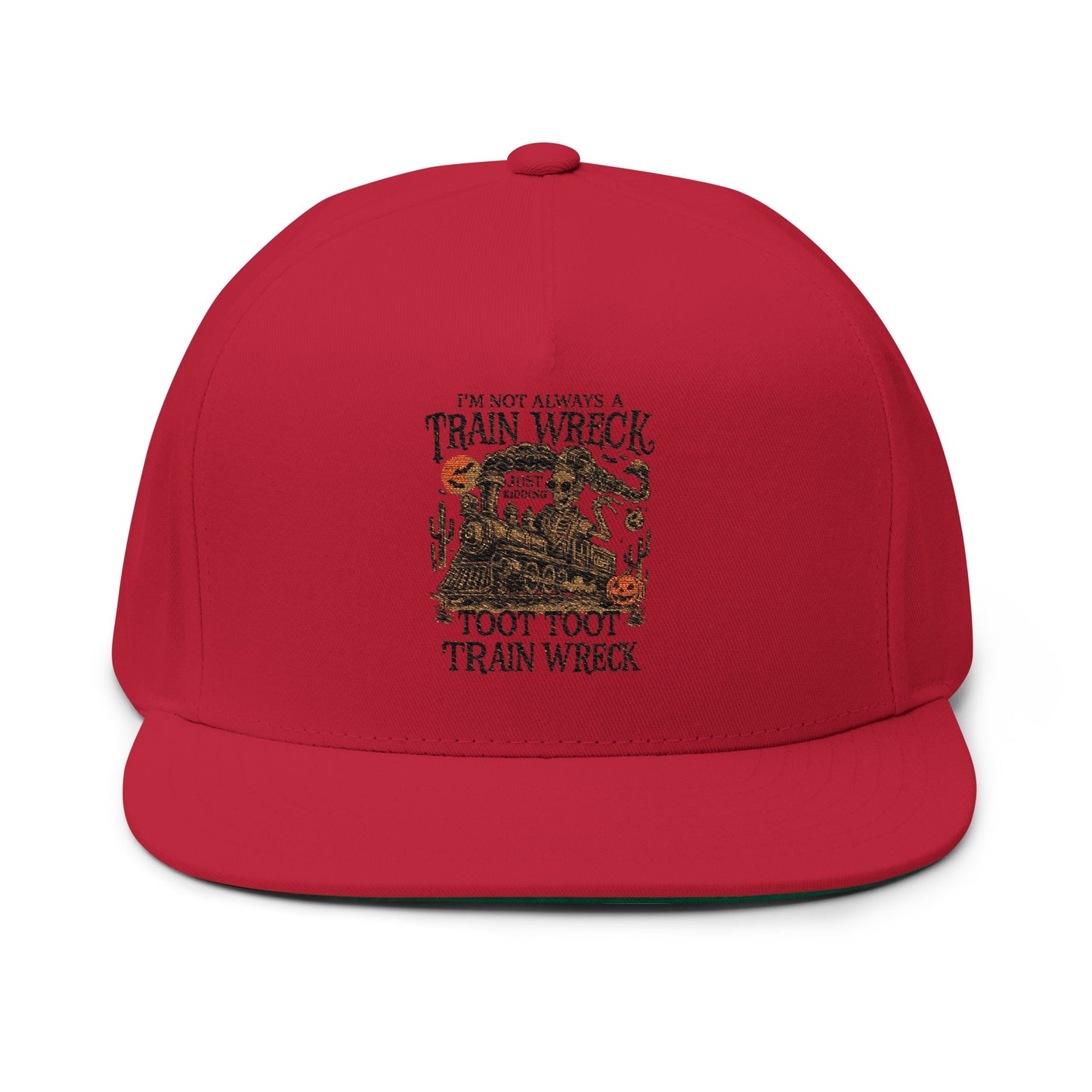 Embroidered Train Wreck Flat Bill Cap, Fun Hat for Casual Outings, Great for Outdoor Events, Unique Gift for Cap Lovers, Perfect for [...]