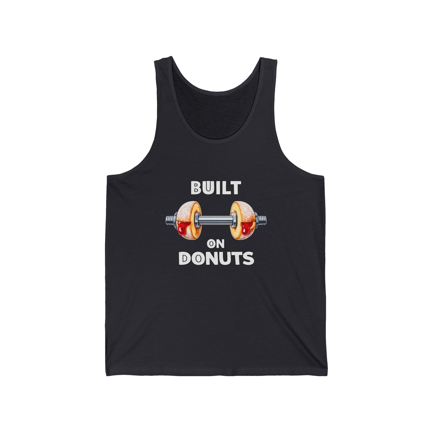 Built on Donuts Tank Top — Funny Fitness & Foodie Workout Tank