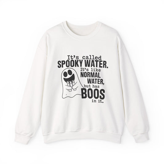 Spooky Water Crewneck Sweatshirt - Fun Halloween Apparel, Unisex Sweatshirt, Cozy Ghost Shirt, Gift for Halloween Lovers, Cute Fall Fashion
