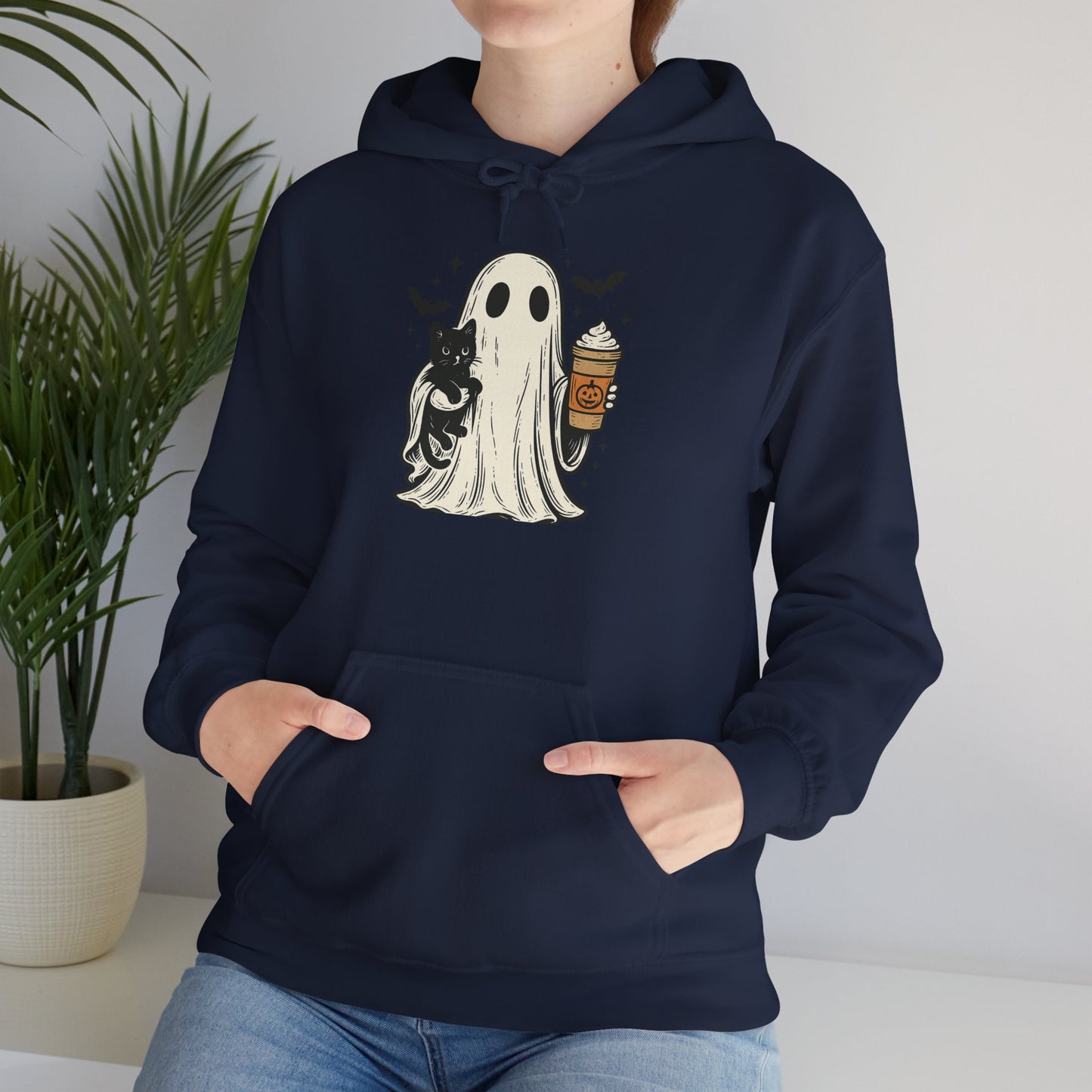 Ghost & Cat Halloween Hoodie, Spooky hoodie , Unisex Cozy Pullover, Fall Wardrobe Essential, Perfect for Halloween Celebrations, [...]