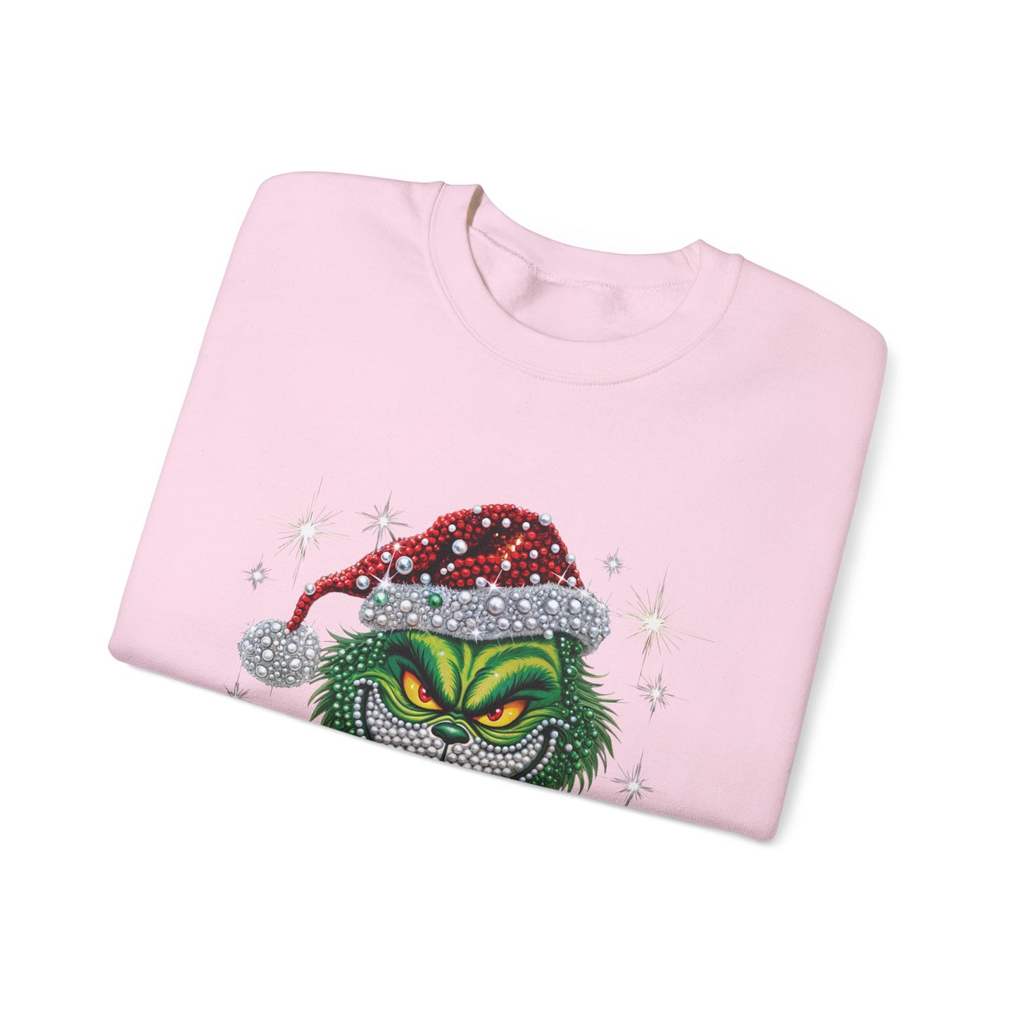 Grinchy Holiday Sweatshirt — Vintage Grinch Santa Crewneck